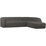 Sloping Hoekbank Rechts Grijs/Zwart Melange van BePureHome - laagste prijs offerte van PureWonen