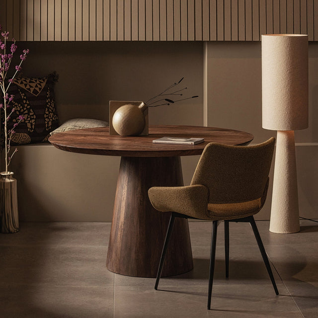 Limit Eetkamertafel Rond Mango Hout Walnoot O130 Cm van BePureHome – Luxe comfort op maat van PureWonen. Vraag naar de beste prijs.