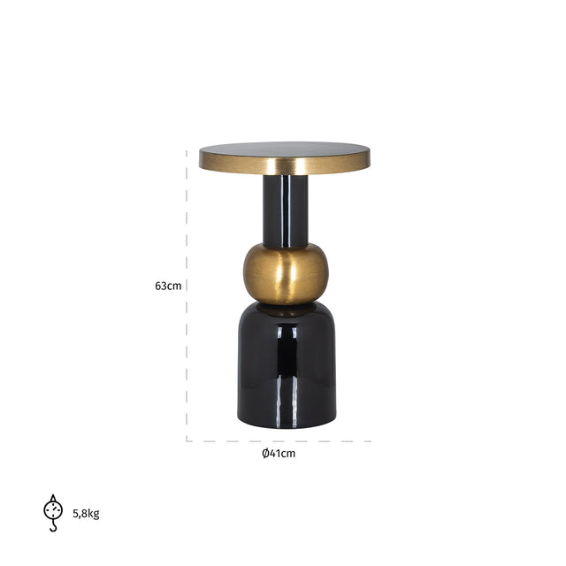 Bijzettafel Mose 41Ø (Black) van Richmond Interiors – Luxe comfort op maat van PureWonen. Vraag naar de beste prijs.