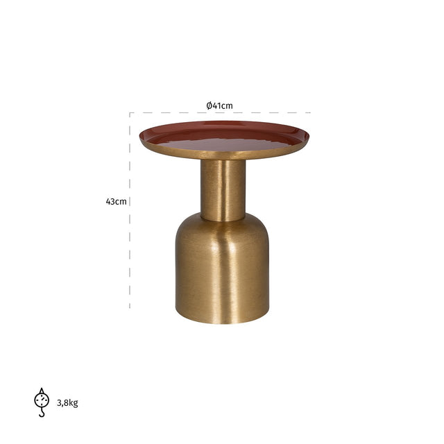 Bijzettafel Inaya 41Ø (Brushed Gold) van Richmond Interiors – Luxe comfort op maat van PureWonen. Vraag naar de beste prijs.