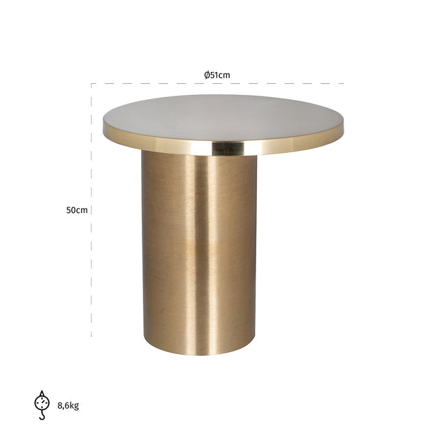 Bijzettafel Naya (Brushed Gold) van Richmond Interiors – Luxe comfort op maat van PureWonen. Vraag naar de beste prijs.