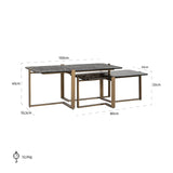 Salontafel Sterling set van 2 (Brown)