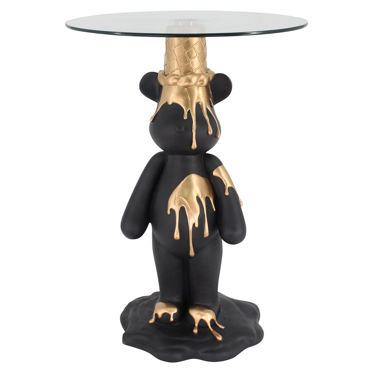 Bijzettafel Ice Bear (Black/gold)