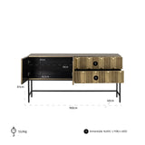 Dressoir Jaxx (Black/gold)