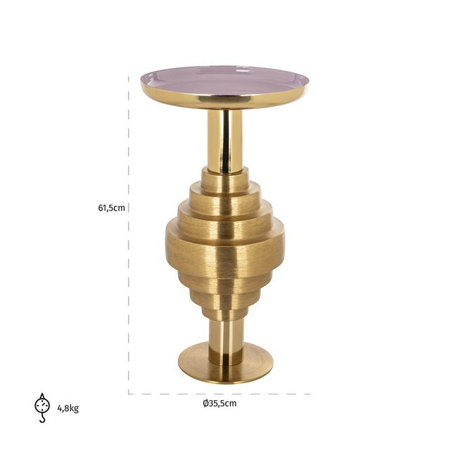 Bijzettafel Empire (Brushed Gold) van Richmond Interiors – Luxe comfort op maat van PureWonen. Vraag naar de beste prijs.