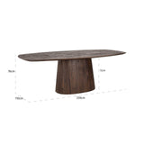 Eettafel Alix Deens ovaal 230 (Dark brown)