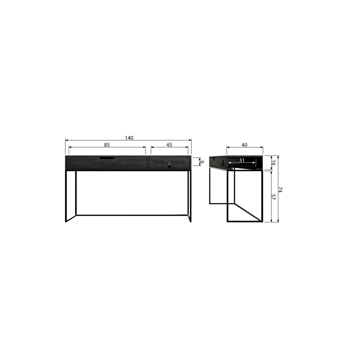 Silas Sidetable Essen Blacknight [Fsc]