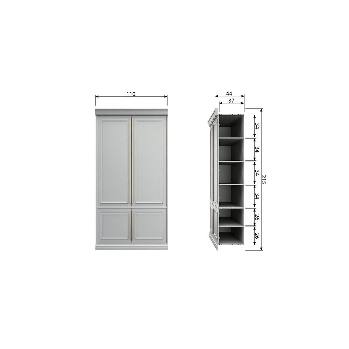 Organize Kast 44 Cm Grenen Mist [Fsc]