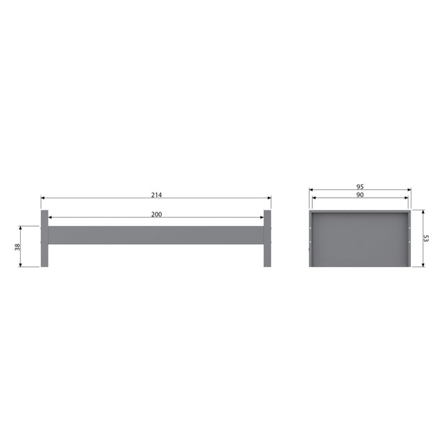 Morris Bed Grenen Leem 90x200 Cm Excl Lattenbodem [Fsc]