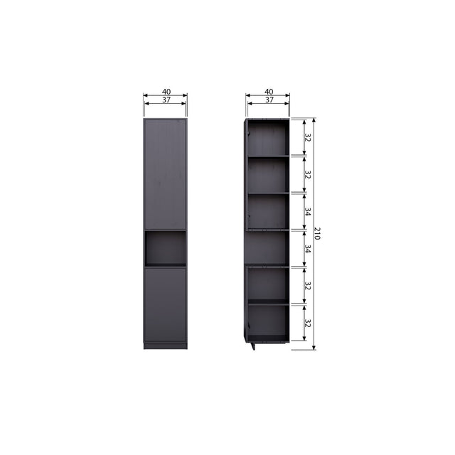 Finca Opbergkast 40 Cm Grenen Diepzwart [Fsc] van WOOOD – Luxe comfort op maat van PureWonen. Vraag naar de beste prijs.