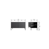 New Gravure Tv Meubel 100 Cm Essen Fineer Espresso [Fsc]