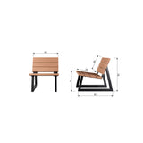 Banco Outdoor Fauteuil Hout/Metaal Naturel [Fsc]