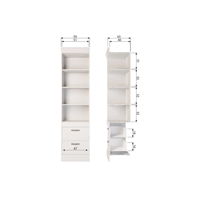 Bold Boekenkast Grenen Sneeuwwit [Fsc] van WOOOD – Luxe comfort op maat van PureWonen. Vraag naar de beste prijs.