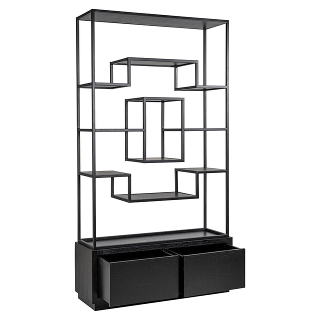 Wandkast Bonvoy black 2-laden (Black) van Richmond Interiors – Luxe comfort op maat van PureWonen. Vraag naar de beste prijs.