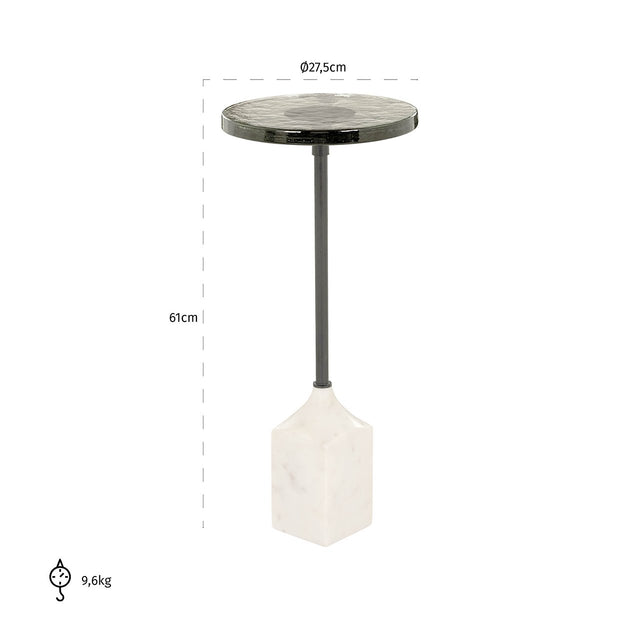 Bijzettafel Aurora 27Ø (White)