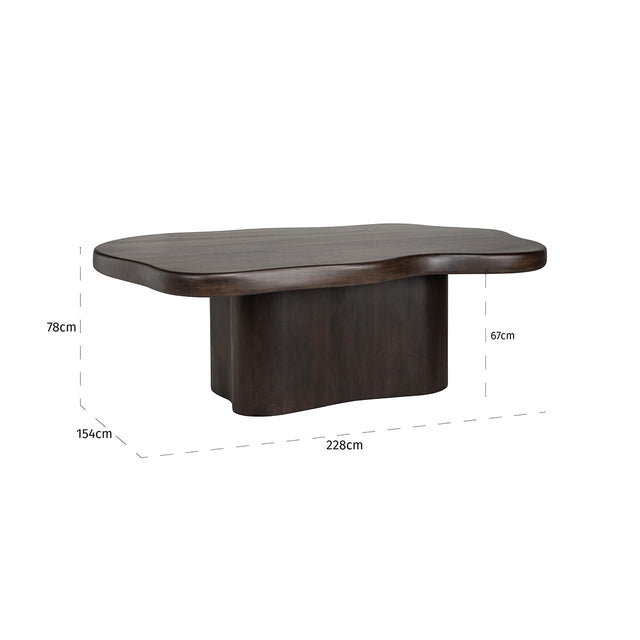 Eettafel Sherman Organisch 230x139 (Brown)