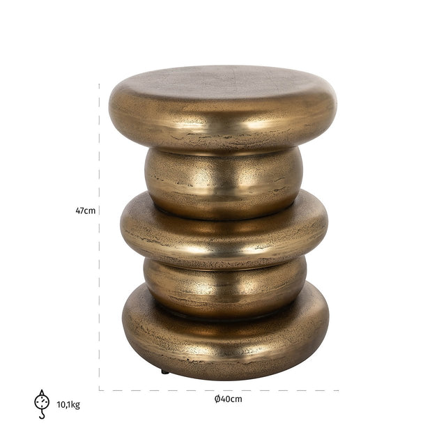 Bijzettafel Ela (Gold) van Richmond Interiors – Luxe comfort op maat van PureWonen. Vraag naar de beste prijs.
