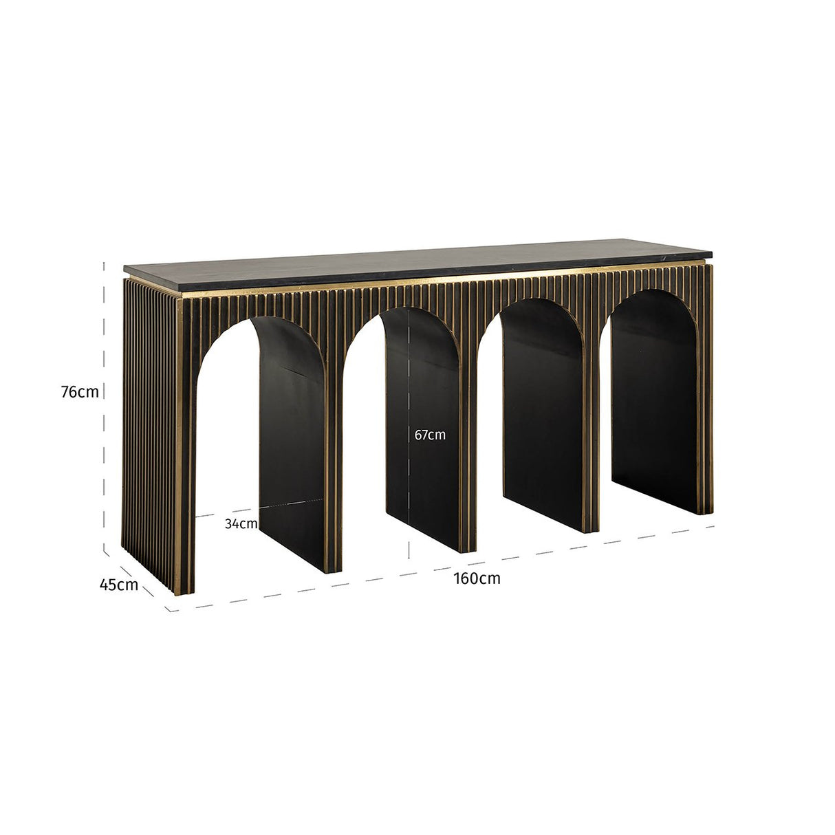 Wandtafel Les Arcs (Brushed Gold)