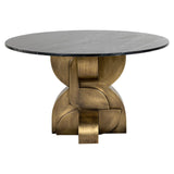 Eettafel Maddox 130Ø (Black/gold)