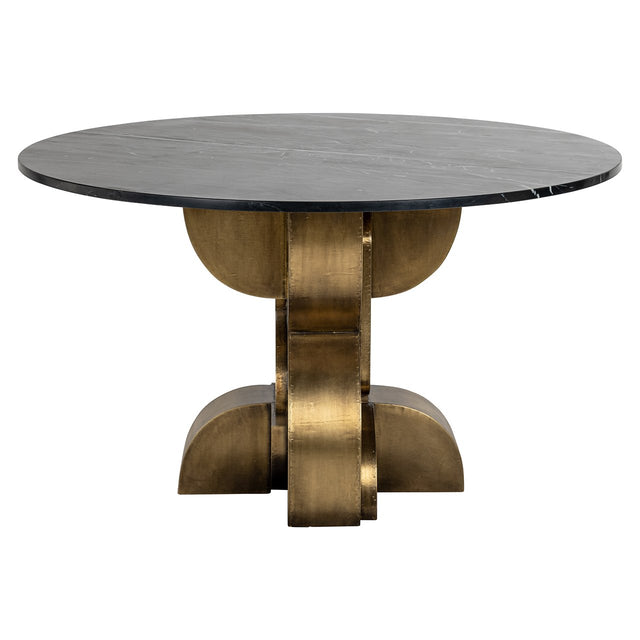 Eettafel Maddox 130Ø (Black/gold)