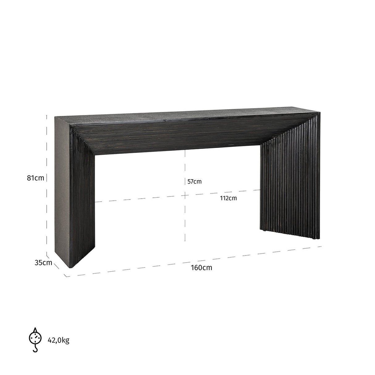 Wandtafel Gizen (Black/gold)