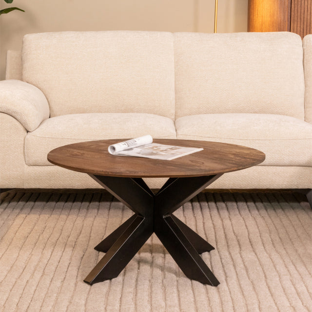 LABEL51 Salontafel Otis - Espresso - Mangohout - 80 cm van LABEL51 – Luxe comfort op maat van PureWonen. Vraag naar de beste prijs.