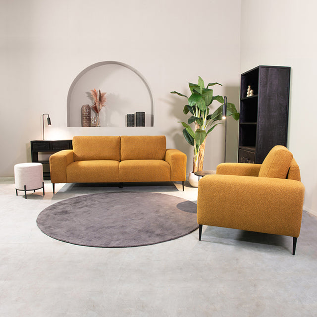 LABEL51 Bank Ferraro - Oker - Boucle - 3-Zits van LABEL51 – Luxe comfort op maat van PureWonen. Vraag naar de beste prijs.