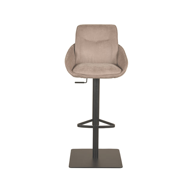 LABEL51 Barkruk Beauty - Taupe - Micro Suede - Gaslift van LABEL51 – Luxe comfort op maat van PureWonen. Vraag naar de beste prijs.