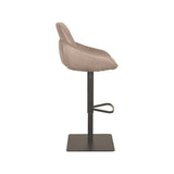 LABEL51 Barkruk Beauty - Taupe - Micro Suede - Gaslift van LABEL51 – Luxe comfort op maat van PureWonen. Vraag naar de beste prijs.