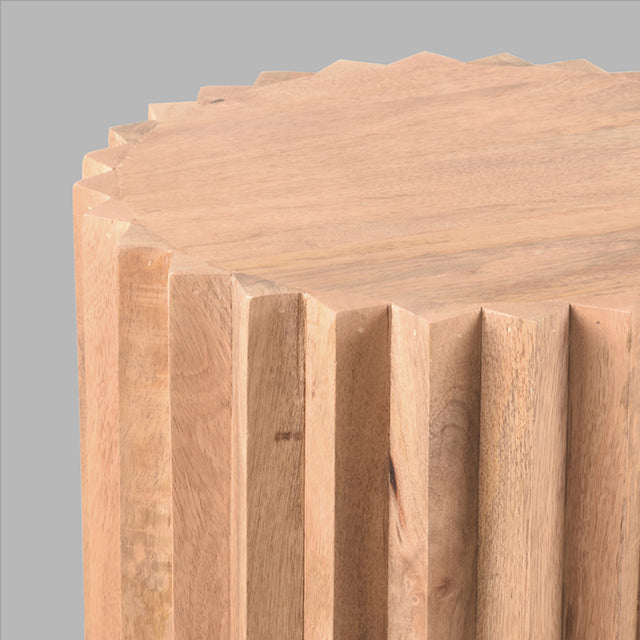 LABEL51 Bijzettafel Novan - Nature - Mangohout - 35 cm van LABEL51 - laagste prijs offerte van PureWonen