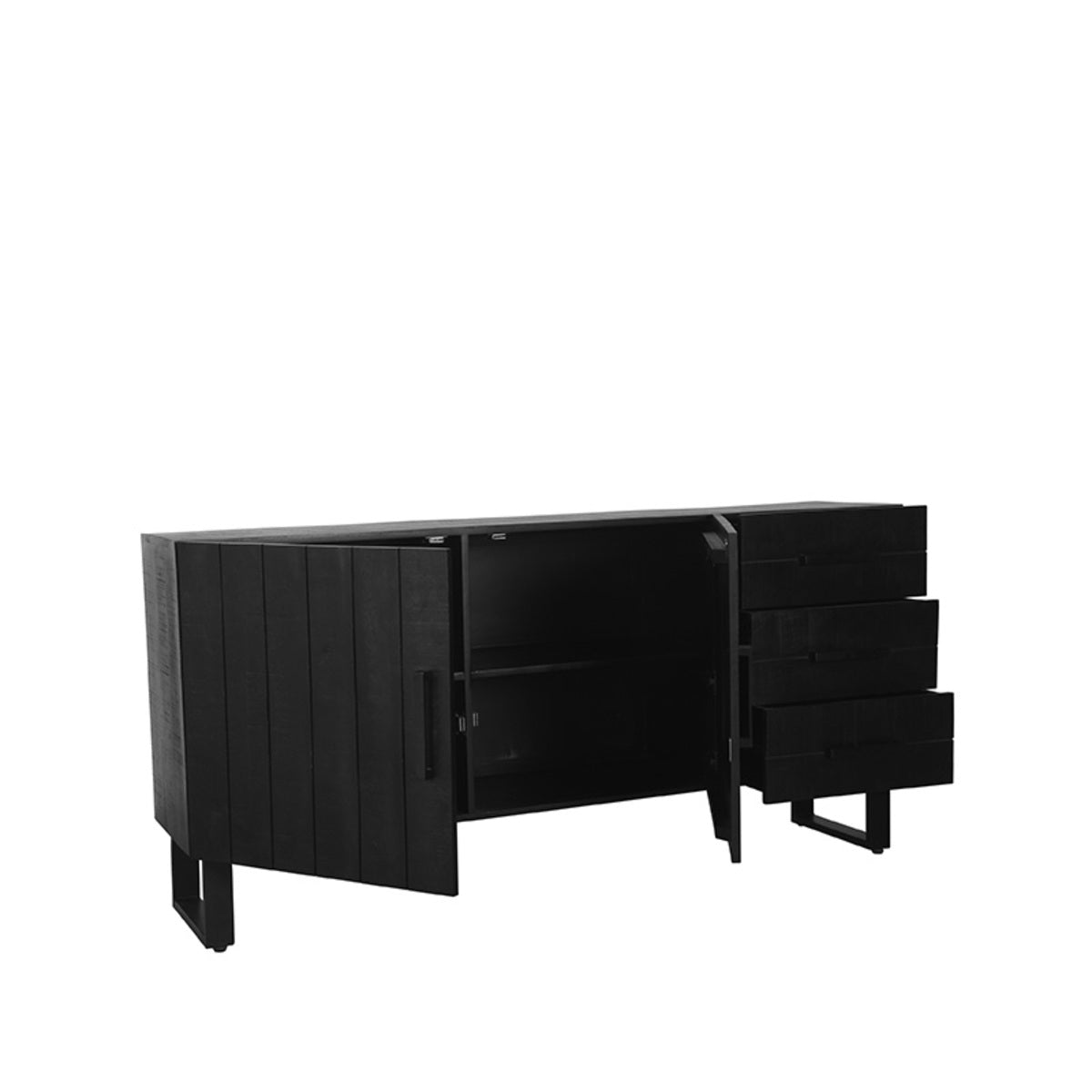 LABEL51 Dressoir Santos - Zwart - Mangohout - Dressoir