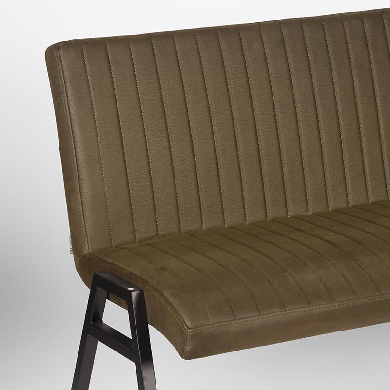 LABEL51 Eetkamerbank Matz - Army green - Microfiber - 145 cm