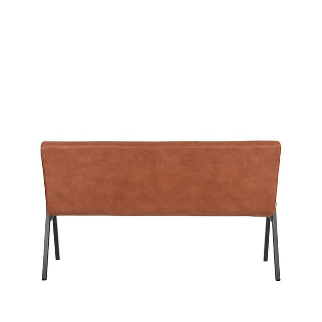 LABEL51 Eetkamerbank Matz - Cognac - Microfiber - 145 cm