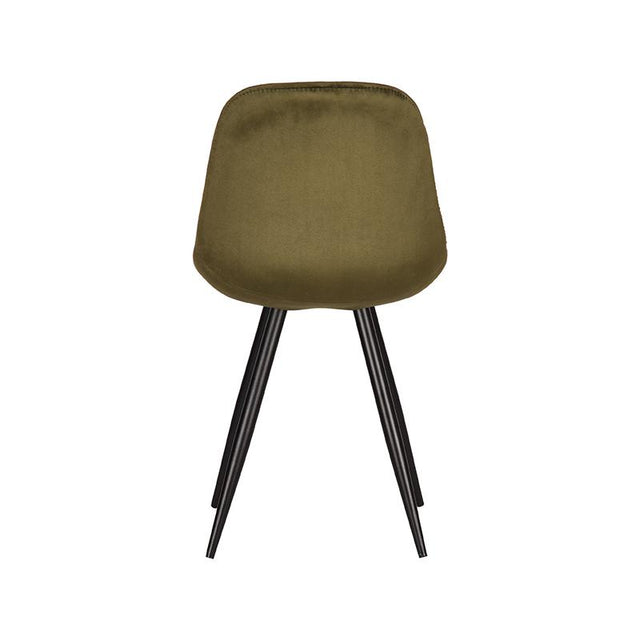 LABEL51 Eetkamerstoel Capri - Army green - Fluweel van LABEL51 – Luxe comfort op maat van PureWonen. Vraag naar de beste prijs.