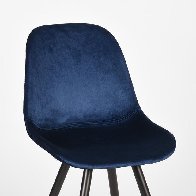 LABEL51 Eetkamerstoel Capri - Blauw - Fluweel van LABEL51 - laagste prijs offerte van PureWonen