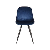 LABEL51 Eetkamerstoel Capri - Blauw - Fluweel van LABEL51 - laagste prijs offerte van PureWonen