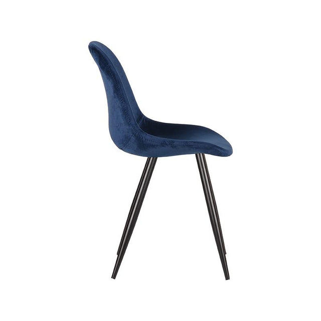 LABEL51 Eetkamerstoel Capri - Blauw - Fluweel van LABEL51 - laagste prijs offerte van PureWonen