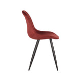 LABEL51 Eetkamerstoel Capri - Rood - Fluweel van LABEL51 – Luxe comfort op maat van PureWonen. Vraag naar de beste prijs.
