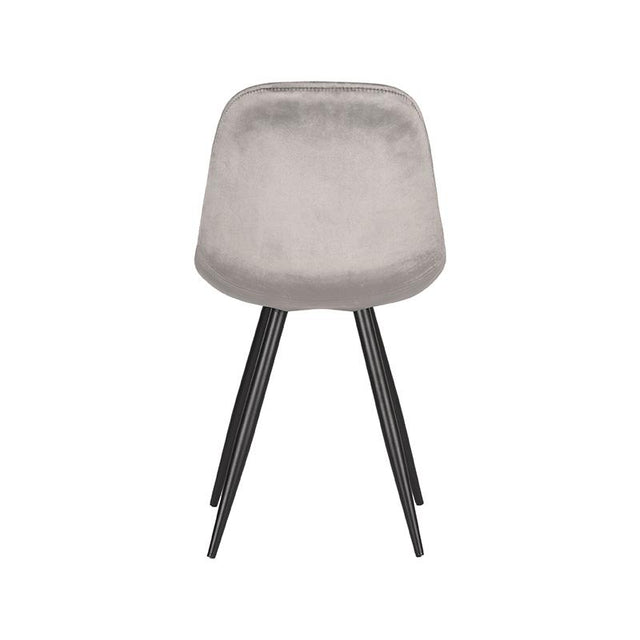 LABEL51 Eetkamerstoel Capri - Grijs - Fluweel van LABEL51 – Luxe comfort op maat van PureWonen. Vraag naar de beste prijs.