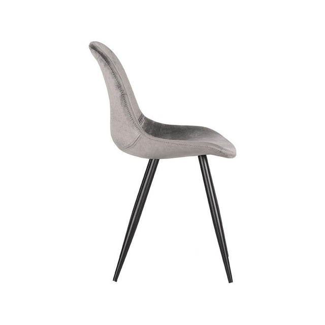 LABEL51 Eetkamerstoel Capri - Grijs - Fluweel van LABEL51 – Luxe comfort op maat van PureWonen. Vraag naar de beste prijs.