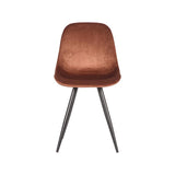 LABEL51 Eetkamerstoel Capri - Rust - Fluweel van LABEL51 – Luxe comfort op maat van PureWonen. Vraag naar de beste prijs.