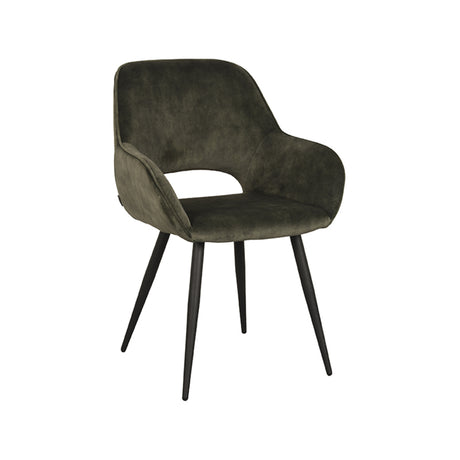 LABEL51 Eetkamerstoel Fer - Hunter - Velours van LABEL51 – Luxe comfort op maat van PureWonen. Vraag naar de beste prijs.