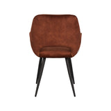 LABEL51 Eetkamerstoel Fer - Rust - Velours van LABEL51 – Luxe comfort op maat van PureWonen. Vraag naar de beste prijs.