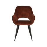 LABEL51 Eetkamerstoel Fer - Rust - Velours van LABEL51 – Luxe comfort op maat van PureWonen. Vraag naar de beste prijs.