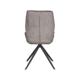 LABEL51 Eetkamerstoel Comfy - Antraciet - Cosmo - Zwart Onderstel van LABEL51 - laagste prijs offerte van PureWonen