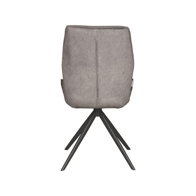 LABEL51 Eetkamerstoel Comfy - Antraciet - Cosmo - Zwart Onderstel van LABEL51 - laagste prijs offerte van PureWonen