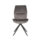 LABEL51 Eetkamerstoel Comfy - Antraciet - Cosmo - Zwart Onderstel van LABEL51 - laagste prijs offerte van PureWonen