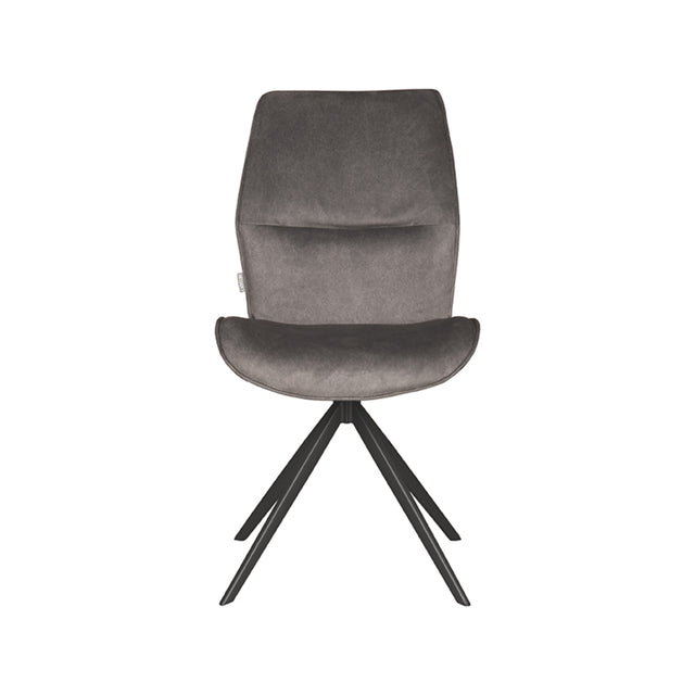 LABEL51 Eetkamerstoel Comfy - Antraciet - Cosmo - Zwart Onderstel van LABEL51 - laagste prijs offerte van PureWonen