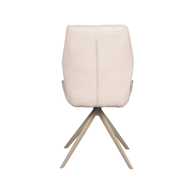 LABEL51 Eetkamerstoel Comfy - Naturel - Boucle - Taupe Onderstel van LABEL51 – Luxe comfort op maat van PureWonen. Vraag naar de beste prijs.