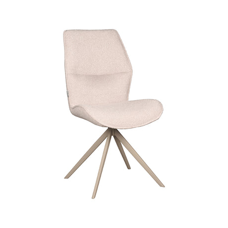 LABEL51 Eetkamerstoel Comfy - Naturel - Boucle - Taupe Onderstel van LABEL51 – Luxe comfort op maat van PureWonen. Vraag naar de beste prijs.